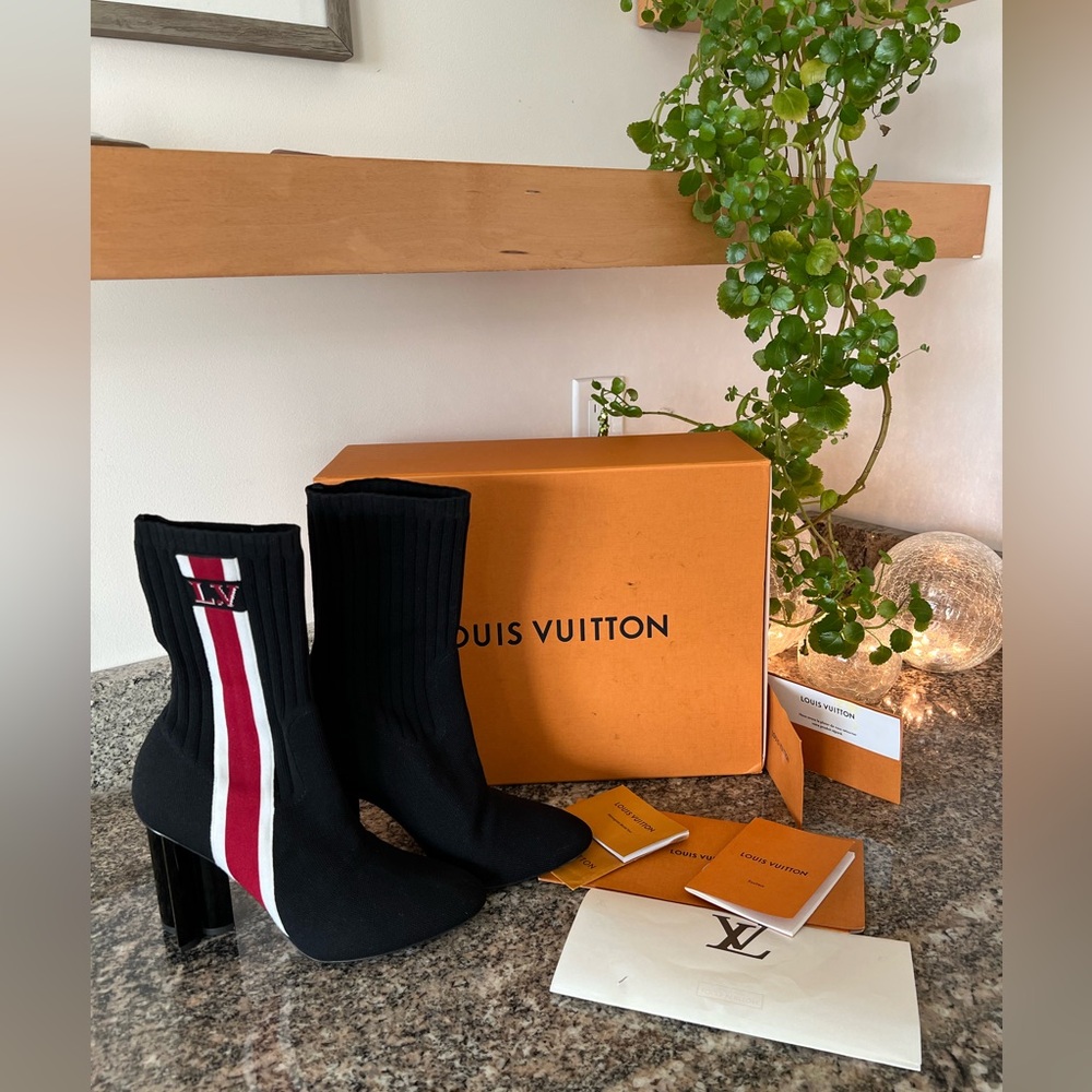Louis Vuitton Silhouette Knit Ankle Sock Boots